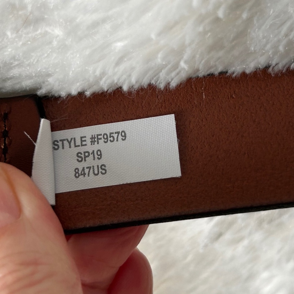 J. Crew Brown Leather Belt with Gold Buckle - Picture 7 of 9